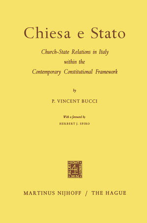 Buchcover Chiesa e Stato | P. Vincent Bucci | EAN 9789401504911 | ISBN 94-015-0491-1 | ISBN 978-94-015-0491-1