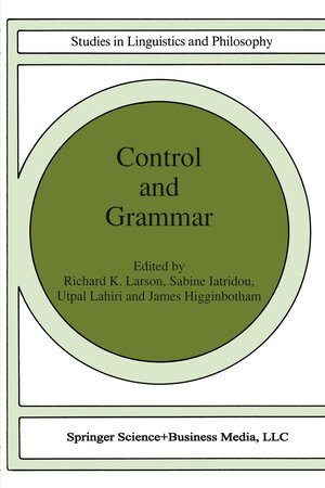Buchcover Control and Grammar | EAN 9789401579599 | ISBN 94-015-7959-8 | ISBN 978-94-015-7959-9