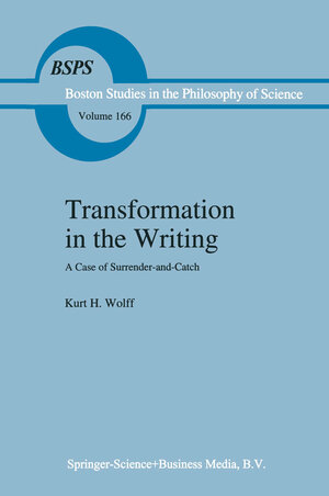 Buchcover Transformation in the Writing | K.H. Wolff | EAN 9789401584128 | ISBN 94-015-8412-5 | ISBN 978-94-015-8412-8