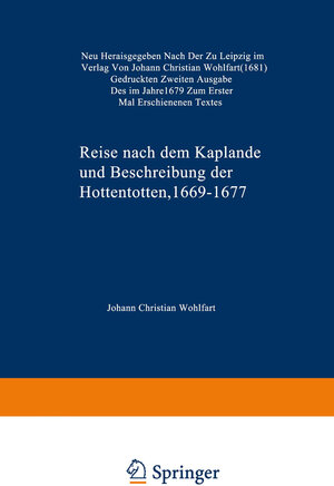 Buchcover Reise nach dem Kaplande und Beschreibung der Hottentotten 1669–1677 | K. Schreyer | EAN 9789401771665 | ISBN 94-017-7166-9 | ISBN 978-94-017-7166-5