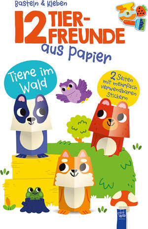 Buchcover 12 Tierfreunde aus Papier - Tiere im Wald  | EAN 9789464228182 | ISBN 94-6422-818-0 | ISBN 978-94-6422-818-2