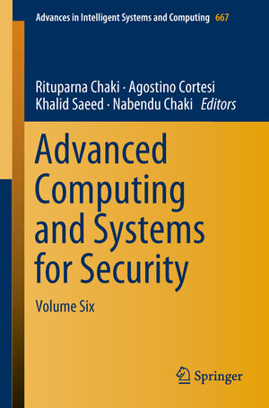 Buchcover Advanced Computing and Systems for Security  | EAN 9789811081835 | ISBN 981-10-8183-2 | ISBN 978-981-10-8183-5