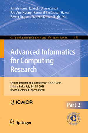 Buchcover Advanced Informatics for Computing Research | EAN 9789811331435 | ISBN 981-13-3143-X | ISBN 978-981-13-3143-5