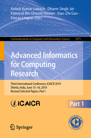 Buchcover Advanced Informatics for Computing Research | EAN 9789811501081 | ISBN 981-15-0108-4 | ISBN 978-981-15-0108-1