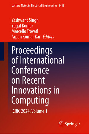 Buchcover Proceedings of International Conference on Recent Innovations in Computing | EAN 9789819659685 | ISBN 981-9659-68-X | ISBN 978-981-9659-68-5