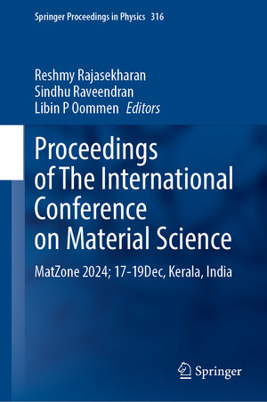 Buchcover Proceedings of The International Conference on Material Science | EAN 9789819665402 | ISBN 981-9665-40-X | ISBN 978-981-9665-40-2