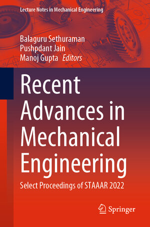 Buchcover Recent Advances in Mechanical Engineering  | EAN 9789819923496 | ISBN 981-9923-49-2 | ISBN 978-981-9923-49-6