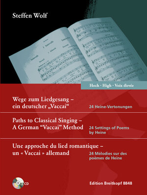 Buchcover Wege zum Liedgesang - hohe Stimme (mit CD) | Steffen Wolf | EAN 9790004184387 | ISBN 979-000418438-7 | ISBN 979-000418438-7