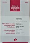 Buchcover Blätter für deutsche und internationale Politik. Monatszeitschrift. 65. Jg. Heft 8/2020