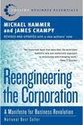 Buchcover Reengineering the Corporation. James Champy, Michael Hammer