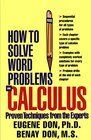 Buchcover How to Solve Word Problems in Calculus (How to Solve Word Problems Series) (English Edition)