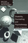 Buchcover Disability, Counselling and Psychotherapy