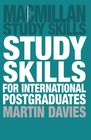 Buchcover Study Skills for International Postgraduates