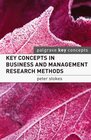 Buchcover Key Concepts in Business and Management Research Methods