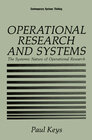 Buchcover Operational Research and Systems