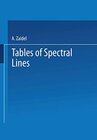 Buchcover Tables of Spectral Lines