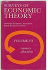 Buchcover Royal Economic Society Surveys of Economic Theory: v. 3