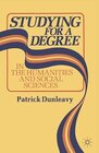 Buchcover Studying for a Degree: In the Humanities and Social Sciences