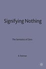 Buchcover Signifying Nothing