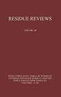 Buchcover Residue Reviews: Residues of Pesticides and Other Foreign Chemicals in Foods and Feeds (Reviews of Environmental Contami