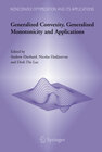Buchcover Generalized Convexity, Generalized Monotonicity and Applications