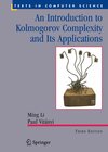 Buchcover An Introduction to Kolmogorov Complexity and Its Applications