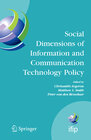 Buchcover Social Dimensions of Information and Communication Technology Policy
