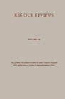 Buchcover Residue Reviews: Residues of Pesticides and Other Contaminants in the Total Environment (Reviews of Environmental Contam