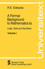 Buchcover A Formal Background to Mathematics