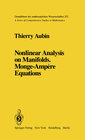 Buchcover Nonlinear Analysis on Manifolds. Monge-Ampère Equations