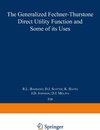 Buchcover The Generalized Fechner-Thurstone Direct Utility Function and Some of its Uses
