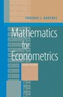 Buchcover Mathematics for Econometrics