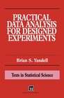Buchcover Practical Data Analysis for Designed Experiments