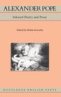 Buchcover Alexander Pope: Selected Poetry and Prose (Routledge English Texts)