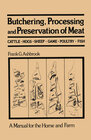 Buchcover Butchering, Processing and Preservation of Meat