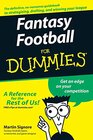 Buchcover Fantasy Football for Dummies (American Football) (For Dummies Series)