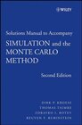 Buchcover Student Solutions Manual to accompany Simulation and the Monte Carlo Method, Student Solutions Manual