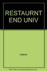 Buchcover RESTAURNT END UNIV