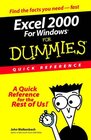 Buchcover Excel 2000 for Windows for Dummies: Quick Reference (For Dummies Series)