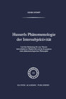 Buchcover Husserls Phänomenologie Der Intersubjektivität