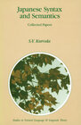 Buchcover Japanese Syntax and Semantics