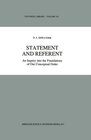 Buchcover Statement and Referent