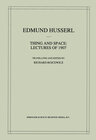 Buchcover Thing and Space