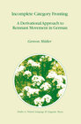 Buchcover Incomplete Category Fronting