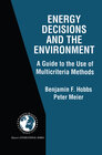 Buchcover Energy Decisions and the Environment