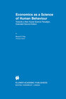 Buchcover Economics as a Science of Human Behaviour
