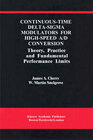 Buchcover Continuous-Time Delta-Sigma Modulators for High-Speed A/D Conversion