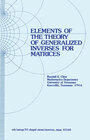 Buchcover Elements of the Theory of Generalized Inverses of Matrices