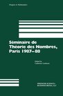 Buchcover Séminaire de Théorie des Nombres, Paris 1987–88