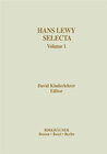 Buchcover Hans Lewy Selecta